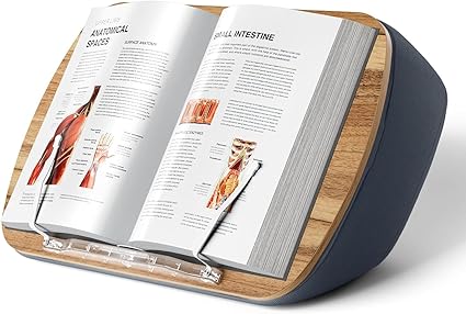 Support de livres pour la lecture - Coussin Porte-livres confortable (Gris)